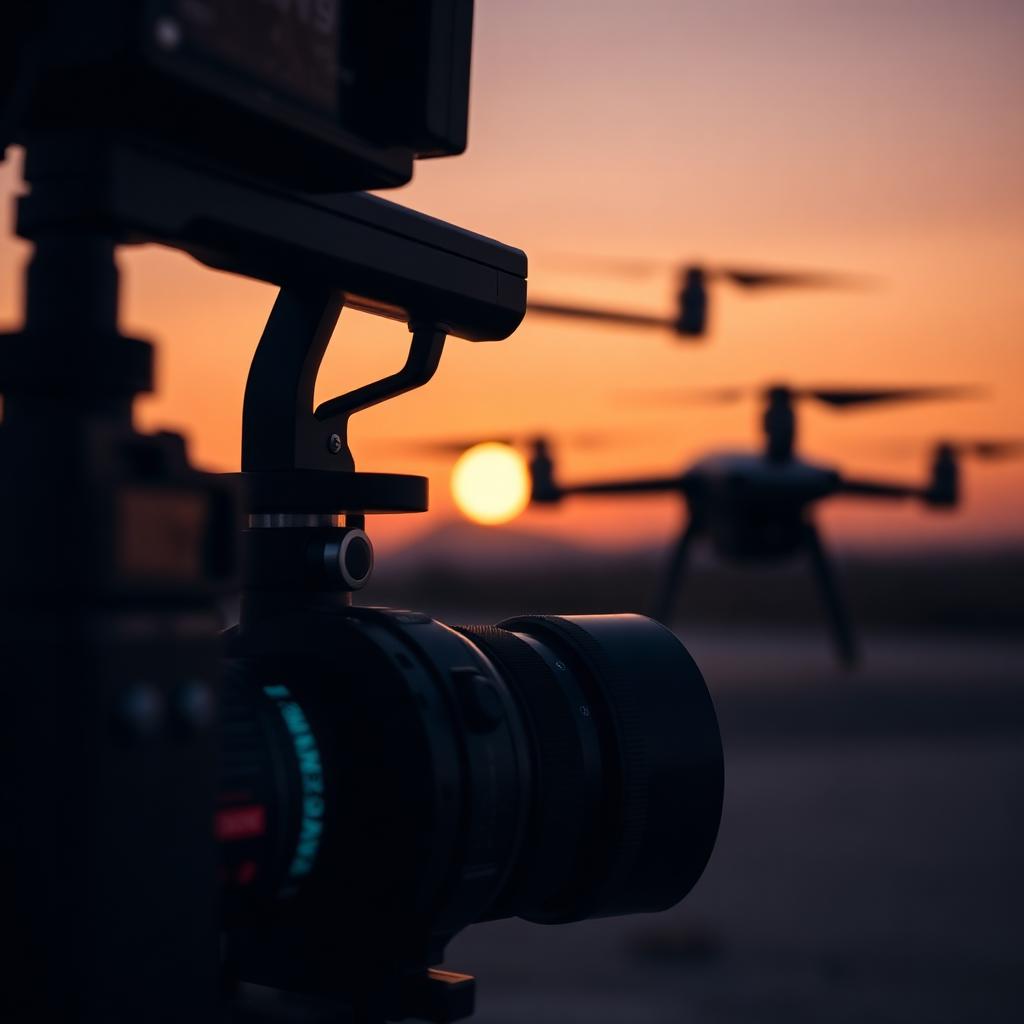 Cinema camera rig on a commercial production shoot